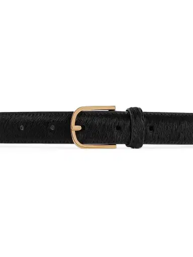 TOTEME Women's Reversible Pony Hair & Leather Belt | Thumbnail 4 TOTEME Women's Reversible Pony Hair & Leather Belt | Thumbnail 4