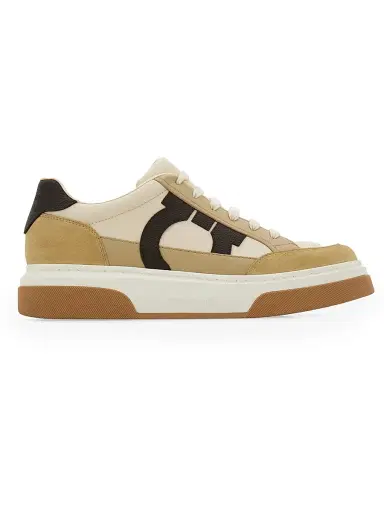 Ferragamo Men's Cassina Gancini Suede Sneakers | Thumbnail 1 Ferragamo Men's Cassina Gancini Suede Sneakers | Thumbnail 1