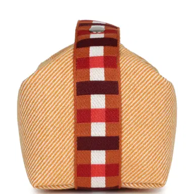 HERMÈS Hermes Bride A Brac Carre Case PM Fauve Merino Wool Palladium Hardware | Thumbnail 3 HERMÈS Hermes Bride A Brac Carre Case PM Fauve Merino Wool Palladium Hardware | Thumbnail 3