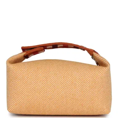 HERMÈS Hermes Bride A Brac Carre Case PM Fauve Merino Wool Palladium Hardware | Thumbnail 4 HERMÈS Hermes Bride A Brac Carre Case PM Fauve Merino Wool Palladium Hardware | Thumbnail 4