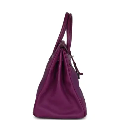 HERMÈS Pre-owned Hermes Birkin 35 Ghillies Anemone Togo and Swift Palladium Hardware | Thumbnail 3 HERMÈS Pre-owned Hermes Birkin 35 Ghillies Anemone Togo and Swift Palladium Hardware | Thumbnail 3