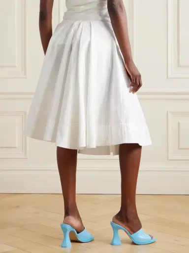 Jacquemus Salon Pleated Cotton-poplin Midi Skirt | Thumbnail 4 Jacquemus Salon Pleated Cotton-poplin Midi Skirt | Thumbnail 4
