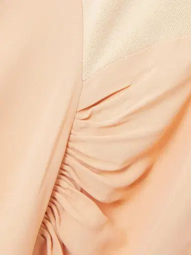 Victoria Beckham Asymmetric Draped Gathered Ribbed-knit And Crepe Midi Dress | Thumbnail 4 Victoria Beckham Asymmetric Draped Gathered Ribbed-knit And Crepe Midi Dress | Thumbnail 4