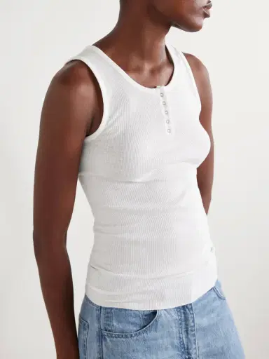 The Row Mansel Ribbed Cotton-blend Tank | Thumbnail 3 The Row Mansel Ribbed Cotton-blend Tank | Thumbnail 3
