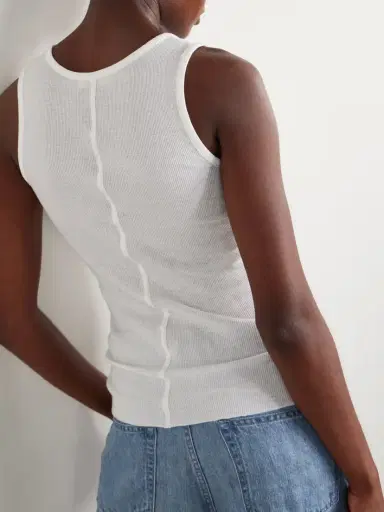 The Row Mansel Ribbed Cotton-blend Tank | Thumbnail 4 The Row Mansel Ribbed Cotton-blend Tank | Thumbnail 4