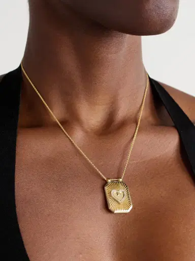 Marie Lichtenberg Heart Scapular 18-karat Gold Diamond Necklace | Thumbnail 2 Marie Lichtenberg Heart Scapular 18-karat Gold Diamond Necklace | Thumbnail 2