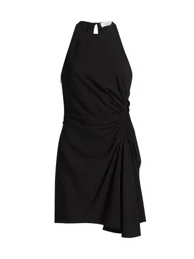 A.L.C. Women's Rue Ruched Sleeveless Minidress - Black - Size 14 | Thumbnail 1 A.L.C. Women's Rue Ruched Sleeveless Minidress - Black - Size 14 | Thumbnail 1