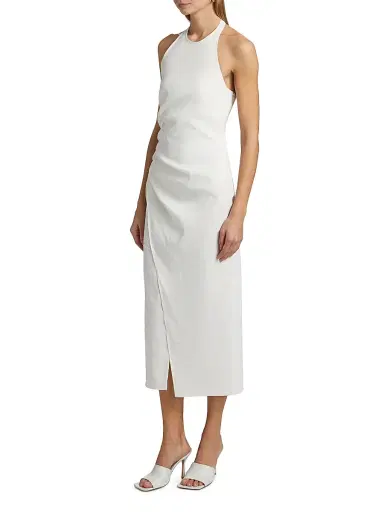 A.L.C. Women's Sylvie Halterneck Midi-Dress - White - Size 14 | Thumbnail 4 A.L.C. Women's Sylvie Halterneck Midi-Dress - White - Size 14 | Thumbnail 4