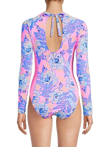 Lilly Pulitzer Women's Wynton Rashguard One-Piece Swimsuit - Multi Totally Koalafied - Size 12 | Thumbnail 5 Lilly Pulitzer Women's Wynton Rashguard One-Piece Swimsuit - Multi Totally Koalafied - Size 12 | Thumbnail 5