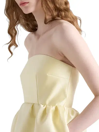 Prada Women's Long Double Satin Dress - Yellow | Thumbnail 5 Prada Women's Long Double Satin Dress - Yellow | Thumbnail 5