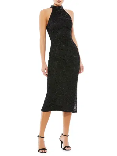 Mac Duggal Women's Embellished Halter Cocktail Dress - Black - Size 14 | Thumbnail 1 Mac Duggal Women's Embellished Halter Cocktail Dress - Black - Size 14 | Thumbnail 1