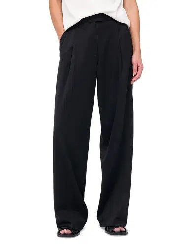Another Tomorrow Women's Relaxed Wide Leg Pants - Black - Size 0 | Thumbnail 2 Another Tomorrow Women's Relaxed Wide Leg Pants - Black - Size 0 | Thumbnail 2