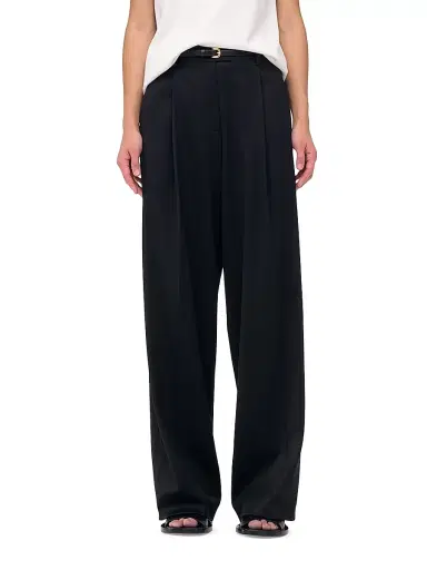 Another Tomorrow Women's Relaxed Wide Leg Pants - Black - Size 0 | Thumbnail 6 Another Tomorrow Women's Relaxed Wide Leg Pants - Black - Size 0 | Thumbnail 6