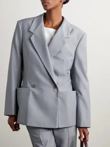Lemaire Double-breasted Woven Blazer | Thumbnail 3 Lemaire Double-breasted Woven Blazer | Thumbnail 3