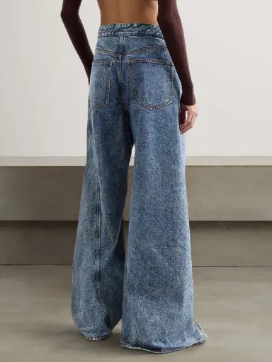 Alaïa Asymmetric Wide-leg Jeans | Thumbnail 4 Alaïa Asymmetric Wide-leg Jeans | Thumbnail 4