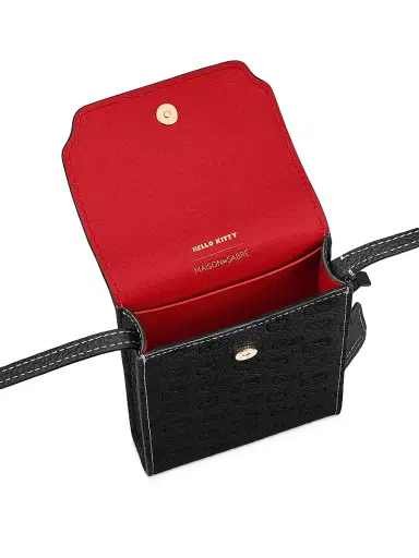 Maison de Sabre Women's Hello Kitty Leather Phone Pouch - Black | Thumbnail 5 Maison de Sabre Women's Hello Kitty Leather Phone Pouch - Black | Thumbnail 5