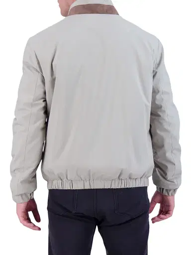Gorski Men's Fabric Jacket with Shearling Lamb Lining - Grey | Thumbnail 4 Gorski Men's Fabric Jacket with Shearling Lamb Lining - Grey | Thumbnail 4