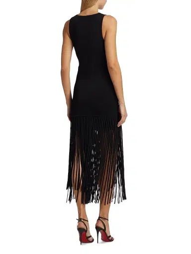 Toccin Women's Margaux Fringe Midi-Dress - Jet | Thumbnail 5 Toccin Women's Margaux Fringe Midi-Dress - Jet | Thumbnail 5
