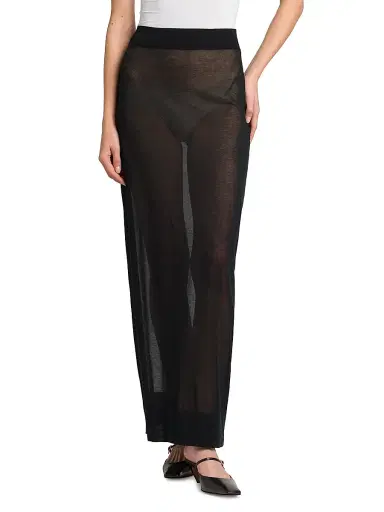 Stella McCartney Women's Sheer Cotton-Blend Maxi Skirt | Thumbnail 3 Stella McCartney Women's Sheer Cotton-Blend Maxi Skirt | Thumbnail 3