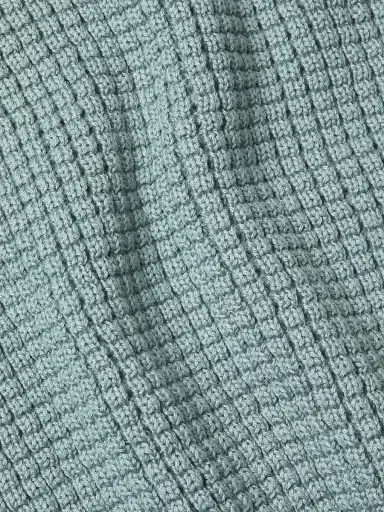 Canali Men's Honeycomb Cotton-Blend Crewneck Sweater - Green | Thumbnail 6 Canali Men's Honeycomb Cotton-Blend Crewneck Sweater - Green | Thumbnail 6