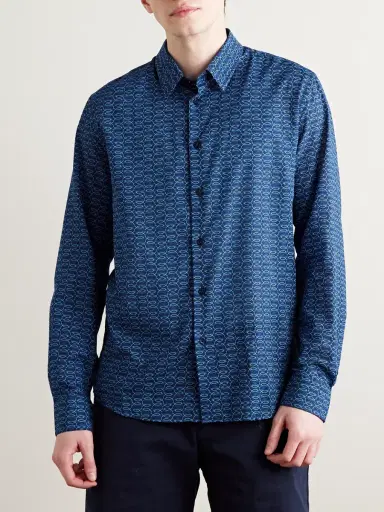 Vilebrequin Caracal Printed Organic Cotton-Voile Shirt - Men | Thumbnail 3 Vilebrequin Caracal Printed Organic Cotton-Voile Shirt - Men | Thumbnail 3