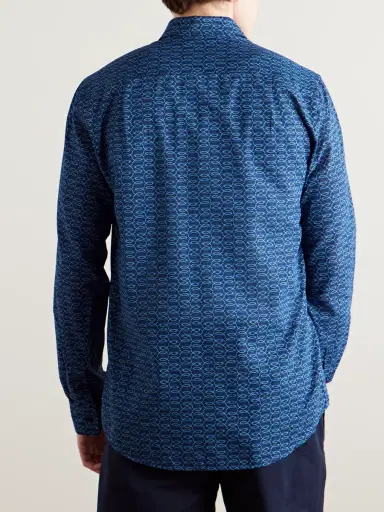 Vilebrequin Caracal Printed Organic Cotton-Voile Shirt - Men | Thumbnail 4 Vilebrequin Caracal Printed Organic Cotton-Voile Shirt - Men | Thumbnail 4