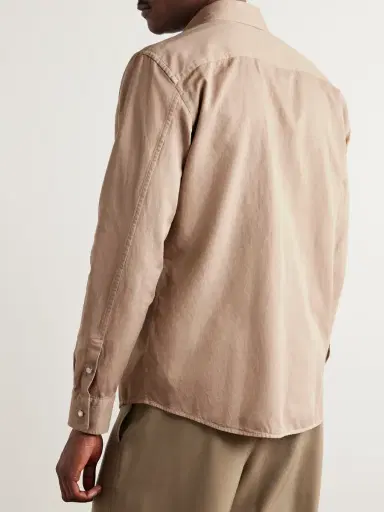 Zegna Slim-Fit Cotton and Linen-Blend Shirt - Men | Thumbnail 3 Zegna Slim-Fit Cotton and Linen-Blend Shirt - Men | Thumbnail 3