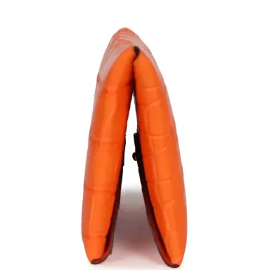 HERMÈS Hermes Calvi Card Holder Orange Minium Matte Alligator Mississipiensis Palladium Hardware | Thumbnail 3 HERMÈS Hermes Calvi Card Holder Orange Minium Matte Alligator Mississipiensis Palladium Hardware | Thumbnail 3