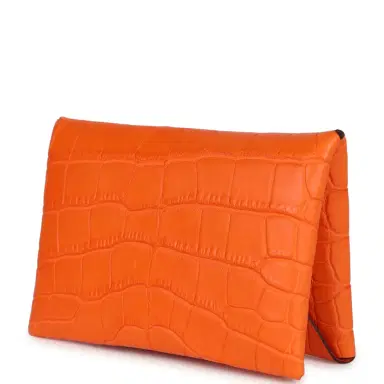 HERMÈS Hermes Calvi Card Holder Orange Minium Matte Alligator Mississipiensis Palladium Hardware | Thumbnail 5 HERMÈS Hermes Calvi Card Holder Orange Minium Matte Alligator Mississipiensis Palladium Hardware | Thumbnail 5