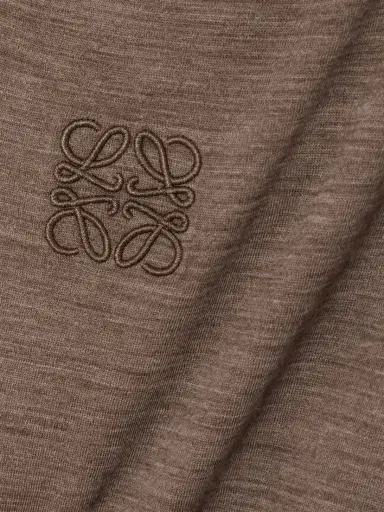 Loewe Anagram Embroidered Twist-back Wool-blend Jersey Maxi Dress | Thumbnail 5 Loewe Anagram Embroidered Twist-back Wool-blend Jersey Maxi Dress | Thumbnail 5