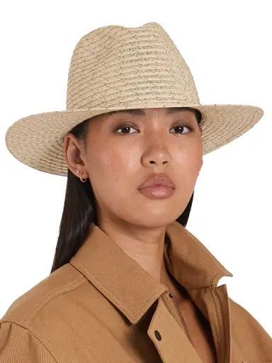 Eugenia Kim Women's Courtney Packable Fedora - Natural Gold | Thumbnail 2 Eugenia Kim Women's Courtney Packable Fedora - Natural Gold | Thumbnail 2