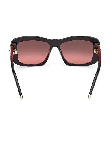 Christian Louboutin Women's 56MM Square Sunglasses - Black Red Black | Thumbnail 4 Christian Louboutin Women's 56MM Square Sunglasses - Black Red Black | Thumbnail 4