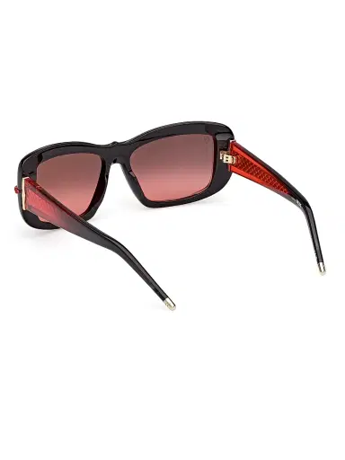 Christian Louboutin Women's 56MM Square Sunglasses - Black Red Black | Thumbnail 5 Christian Louboutin Women's 56MM Square Sunglasses - Black Red Black | Thumbnail 5