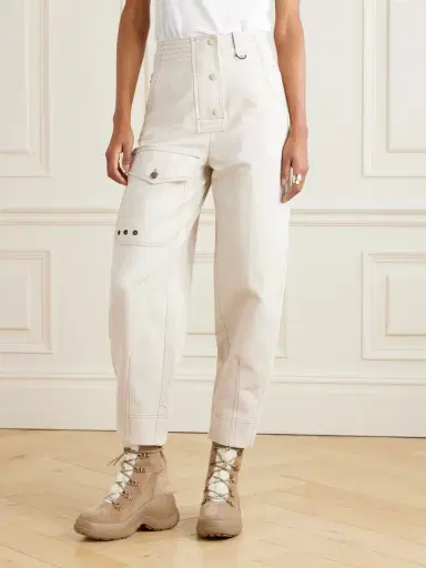 Moncler Grenoble Eyelet-embellished Cotton And Linen-blend Canvas Tapered Cargo Pants | Thumbnail 3 Moncler Grenoble Eyelet-embellished Cotton And Linen-blend Canvas Tapered Cargo Pants | Thumbnail 3