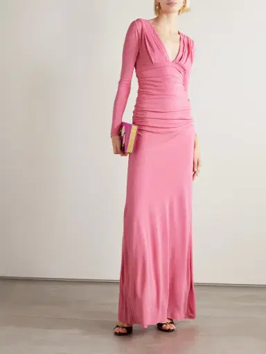 Carolina Herrera Ruched Stretch-jersey Gown | Thumbnail 2 Carolina Herrera Ruched Stretch-jersey Gown | Thumbnail 2