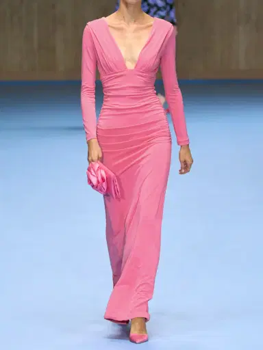 Carolina Herrera Ruched Stretch-jersey Gown | Thumbnail 4 Carolina Herrera Ruched Stretch-jersey Gown | Thumbnail 4