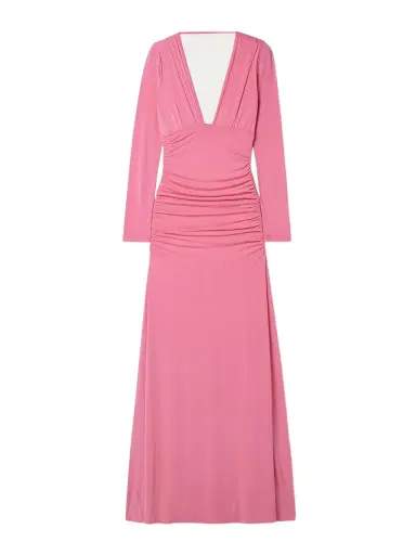 Carolina Herrera Ruched Stretch-jersey Gown | Thumbnail 1 Carolina Herrera Ruched Stretch-jersey Gown | Thumbnail 1
