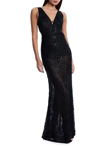 BCBGMAXAZRIA Women's Embellished Cut Out Gown | Thumbnail 2 BCBGMAXAZRIA Women's Embellished Cut Out Gown | Thumbnail 2