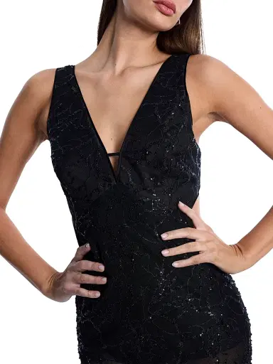 BCBGMAXAZRIA Women's Embellished Cut Out Gown | Thumbnail 6 BCBGMAXAZRIA Women's Embellished Cut Out Gown | Thumbnail 6