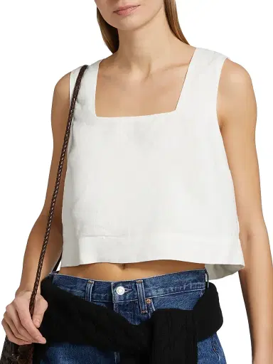 RAILS Women's Akira Linen Square Neck Tank | Thumbnail 6 RAILS Women's Akira Linen Square Neck Tank | Thumbnail 6