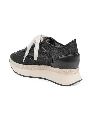 L'AGENCE Women's Iris Mesh & Leather Platform Sneakers - Black Mesh | Thumbnail 3 L'AGENCE Women's Iris Mesh & Leather Platform Sneakers - Black Mesh | Thumbnail 3