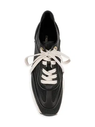 L'AGENCE Women's Iris Mesh & Leather Platform Sneakers - Black Mesh | Thumbnail 5 L'AGENCE Women's Iris Mesh & Leather Platform Sneakers - Black Mesh | Thumbnail 5