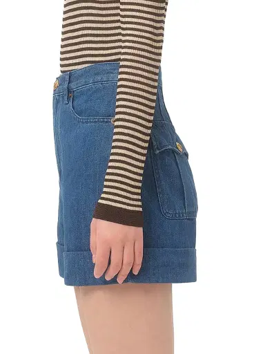 Valentino Garavani Women's Lightweight Denim Shorts - Denim - Size 25 | Thumbnail 4 Valentino Garavani Women's Lightweight Denim Shorts - Denim - Size 25 | Thumbnail 4