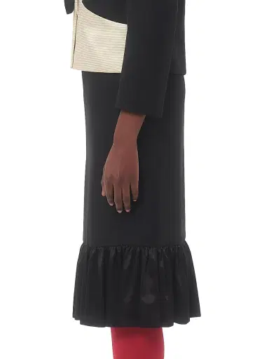 Valentino Garavani Women's Crepe Couture Midi Skirt - Black - Size 0 | Thumbnail 3 Valentino Garavani Women's Crepe Couture Midi Skirt - Black - Size 0 | Thumbnail 3