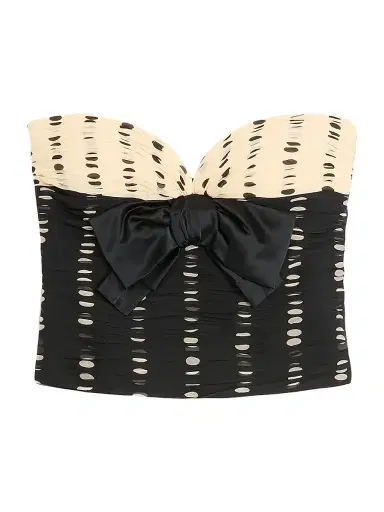 Valentino Garavani Women's Chiffon Top with Plusdepois Print - Black Birch - Size 8 | Thumbnail 1 Valentino Garavani Women's Chiffon Top with Plusdepois Print - Black Birch - Size 8 | Thumbnail 1