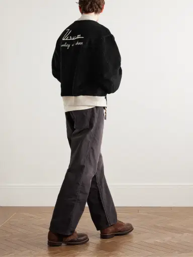 Visvim Reversible Embroidered Wool-Fleece and Silk-Satin Bomber Jacket - Men | Thumbnail 2 Visvim Reversible Embroidered Wool-Fleece and Silk-Satin Bomber Jacket - Men | Thumbnail 2