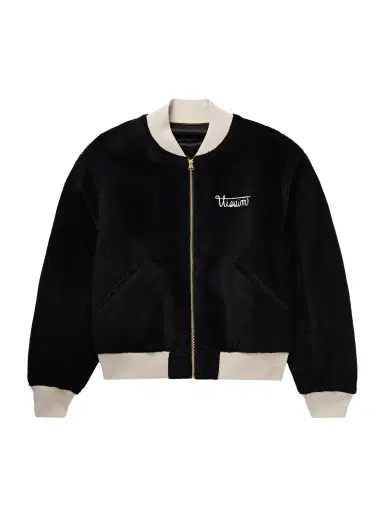 Visvim Reversible Embroidered Wool-Fleece and Silk-Satin Bomber Jacket - Men | Thumbnail 1 Visvim Reversible Embroidered Wool-Fleece and Silk-Satin Bomber Jacket - Men | Thumbnail 1