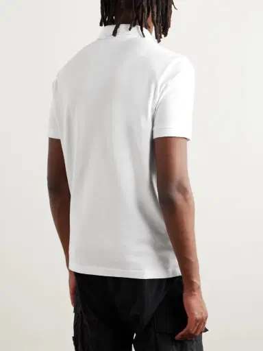 Stone Island Logo-Appliquéd Cotton-Blend Piqué Polo Shirt - Men | Thumbnail 4 Stone Island Logo-Appliquéd Cotton-Blend Piqué Polo Shirt - Men | Thumbnail 4