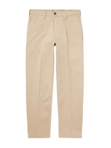 Drake's Straight-Leg Peached Cotton-Twill Trousers - Men | Thumbnail 1 Drake's Straight-Leg Peached Cotton-Twill Trousers - Men | Thumbnail 1