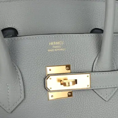 HERMÈS Hermes Birkin 35 Gris Mouette Togo Gold Hardware | Thumbnail 7 HERMÈS Hermes Birkin 35 Gris Mouette Togo Gold Hardware | Thumbnail 7